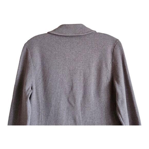 LAUREN RALPH LAUREN Women S / M Knit Blazer Jacket Sweater 2 Buttons Beige 34" - Picture 5 of 7